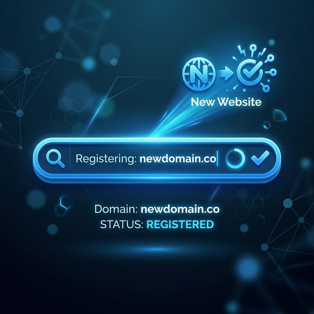 Step 2: Registering a free domain name search bar for a new WordPress website setup