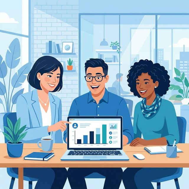 Small business owners launching a Bluehost website
